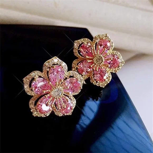 🌸 SPARKLY FLOWER EARRINGS🌸 - Picture 4 of 6